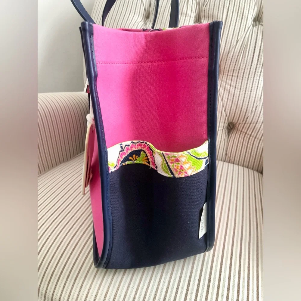 SPARTINA 449 Pink Canvas Mermaid Beach Tote Bag EUC - Picture 3 of 7